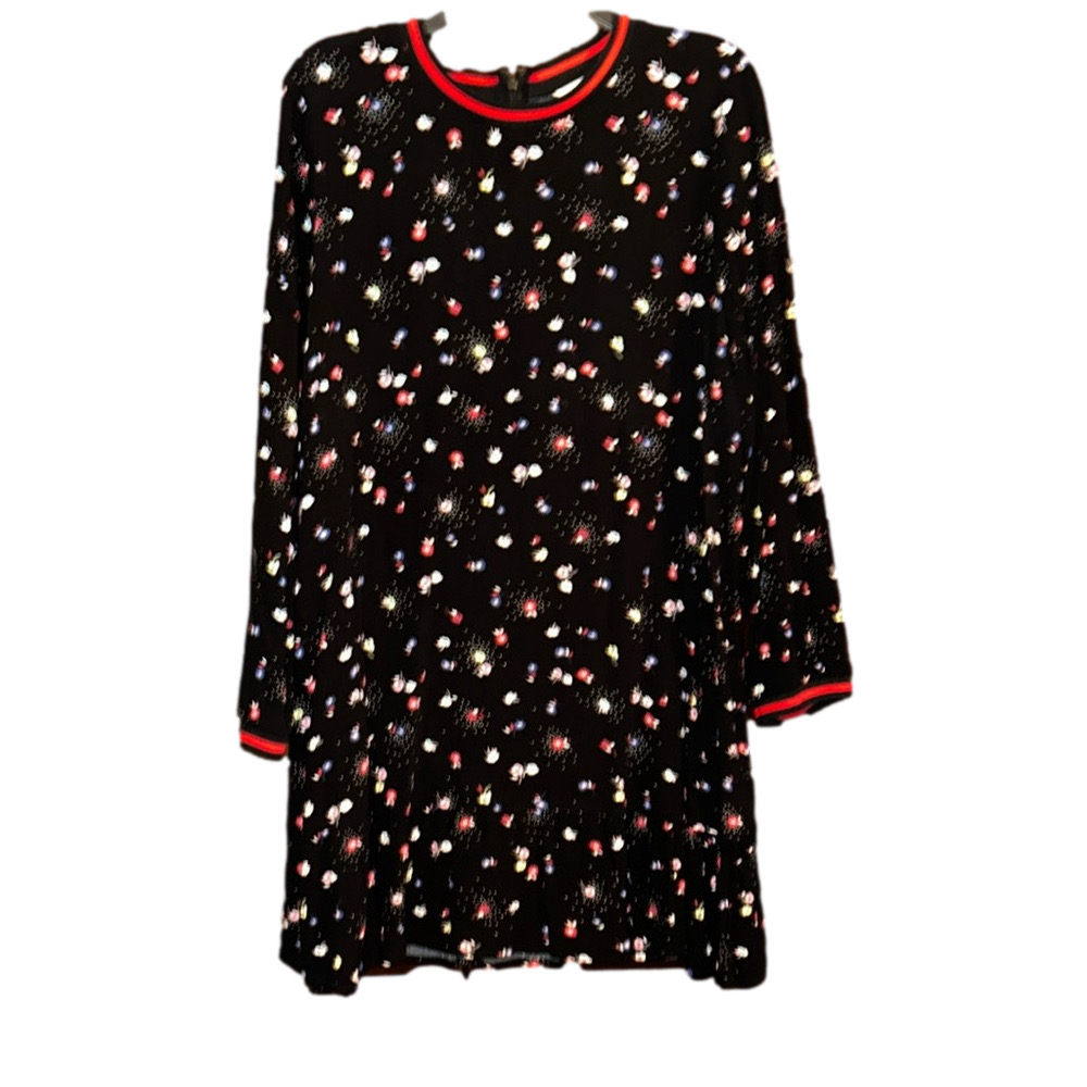 Popsugar dress. Black dress with floral print.
